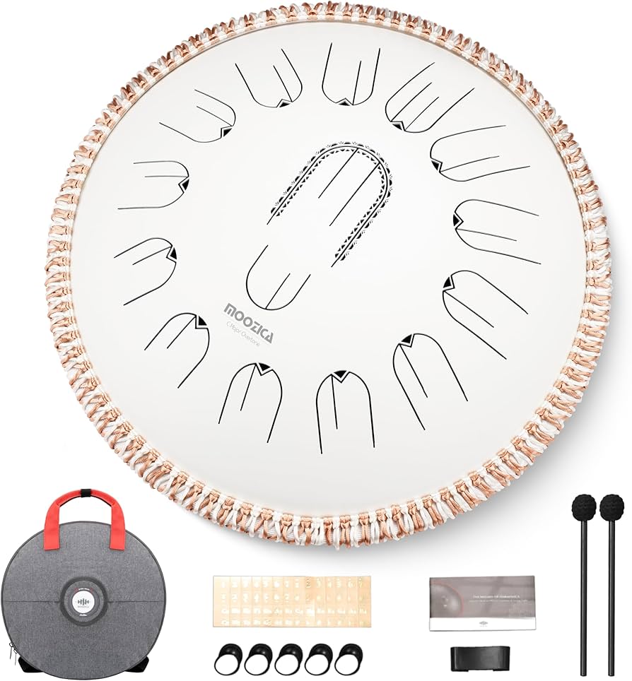 MOOZICA ハンドパン 15インチ Cメジャー スチールタングドラム Amazon.com: MOOZICA 15 Inch Steel Handpan Tongue Drum - 15 Notes